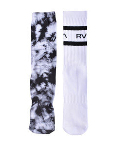 Medias para Hombre RVCA CREW 2PK TIE DYE FB BLK