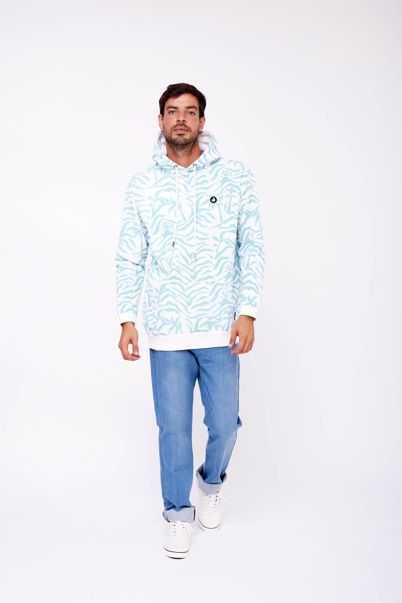 Polera Dunkelvolk SIN ZIP ZEBRA FP BLNC