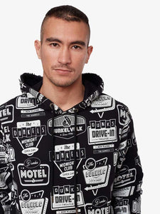 Polera para Hombre Dunkelvolk SIN ZIP DUNK COLLAGE HOOD FT BLK