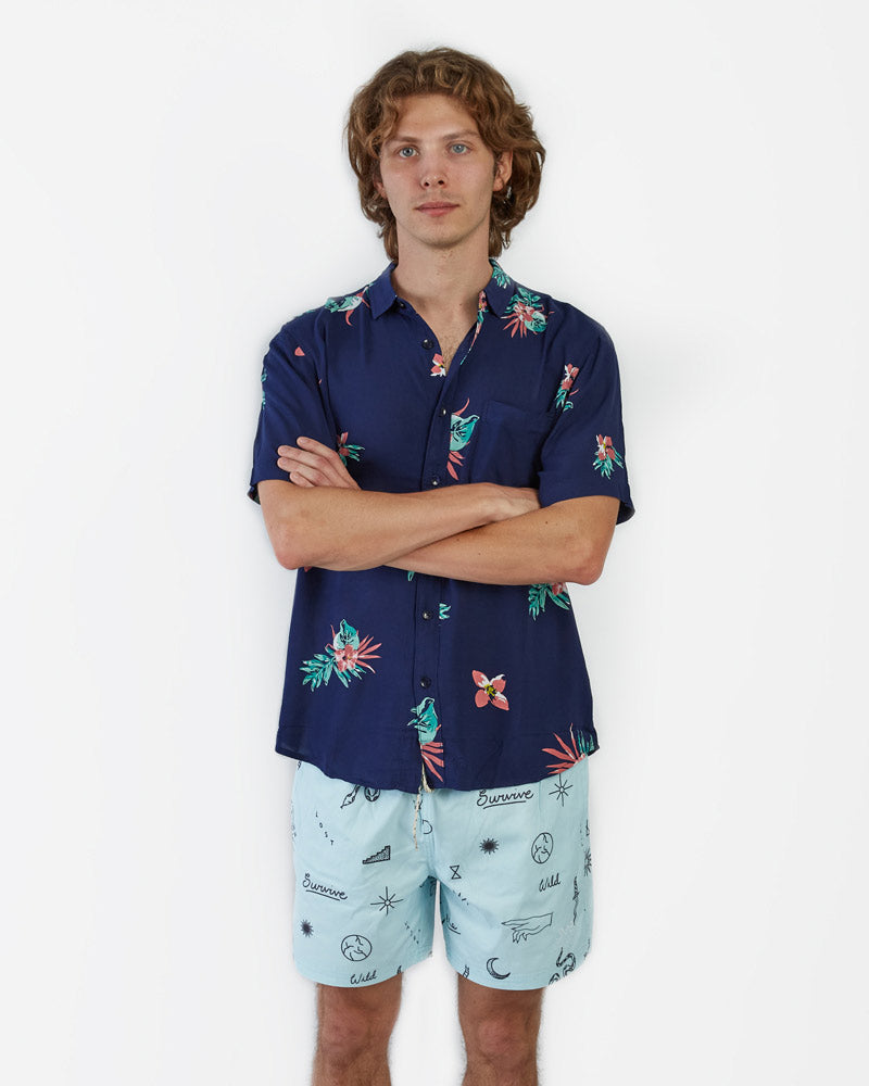 Camisa para Hombre Dunkelvolk SHIRT SS INDO SHIRT AZOS