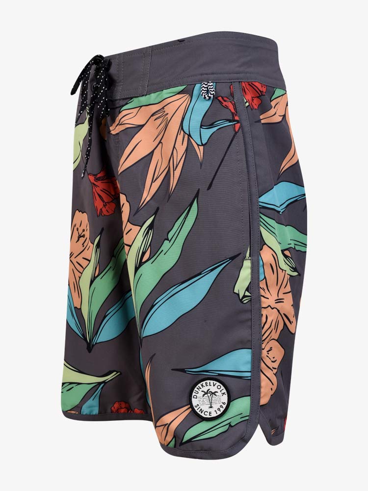 Ropa de Baño para Niño Dunkelvolk BOARDSHORT ALOHA 16" BLK 8 años a más