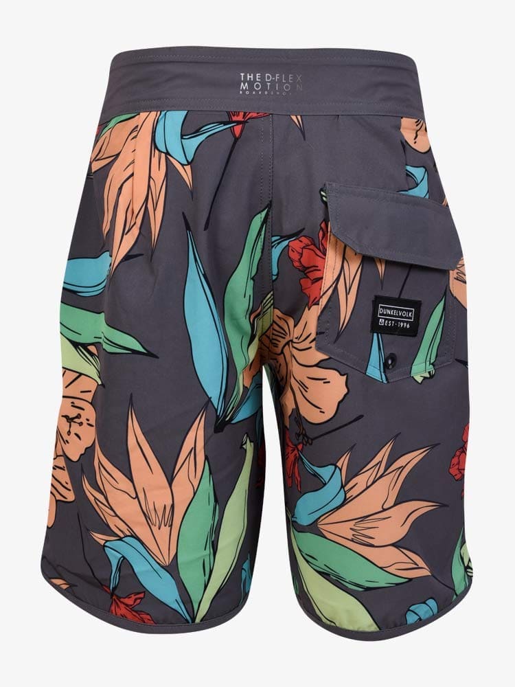 Ropa de Baño para Niño Dunkelvolk BOARDSHORT ALOHA 16" BLK 8 años a más