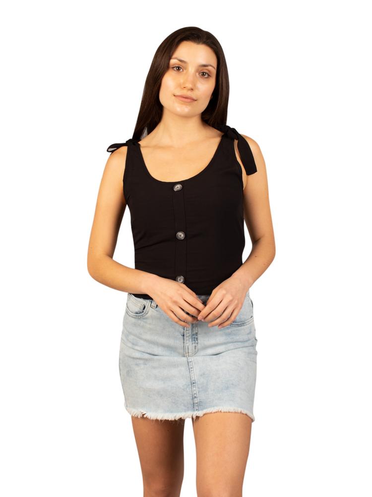 Top para Mujer DVK MANGA CERO PETUNIA NEGRO