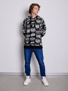 Polera para Hombre Dunkelvolk SIN ZIP DUNK COLLAGE HOOD FT BLK