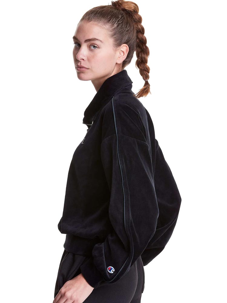 Polera para Mujer CHAMPION WL9325586404 VELOUR 1/4 ZIP W/ SATIN T 003