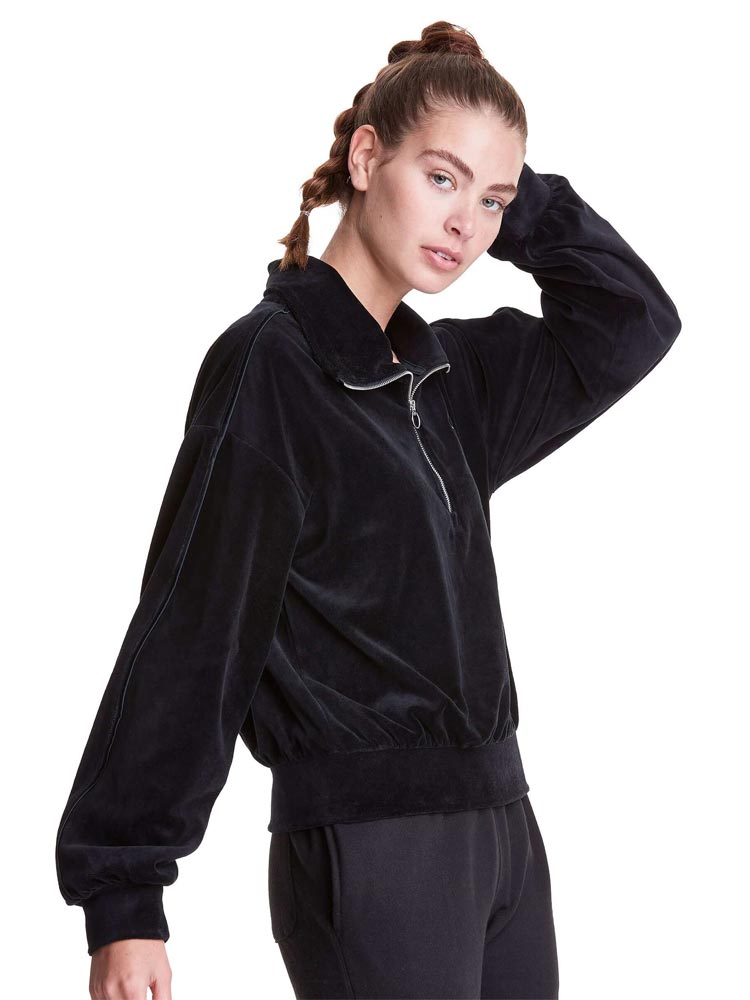 Polera para Mujer CHAMPION WL9325586404 VELOUR 1/4 ZIP W/ SATIN T 003