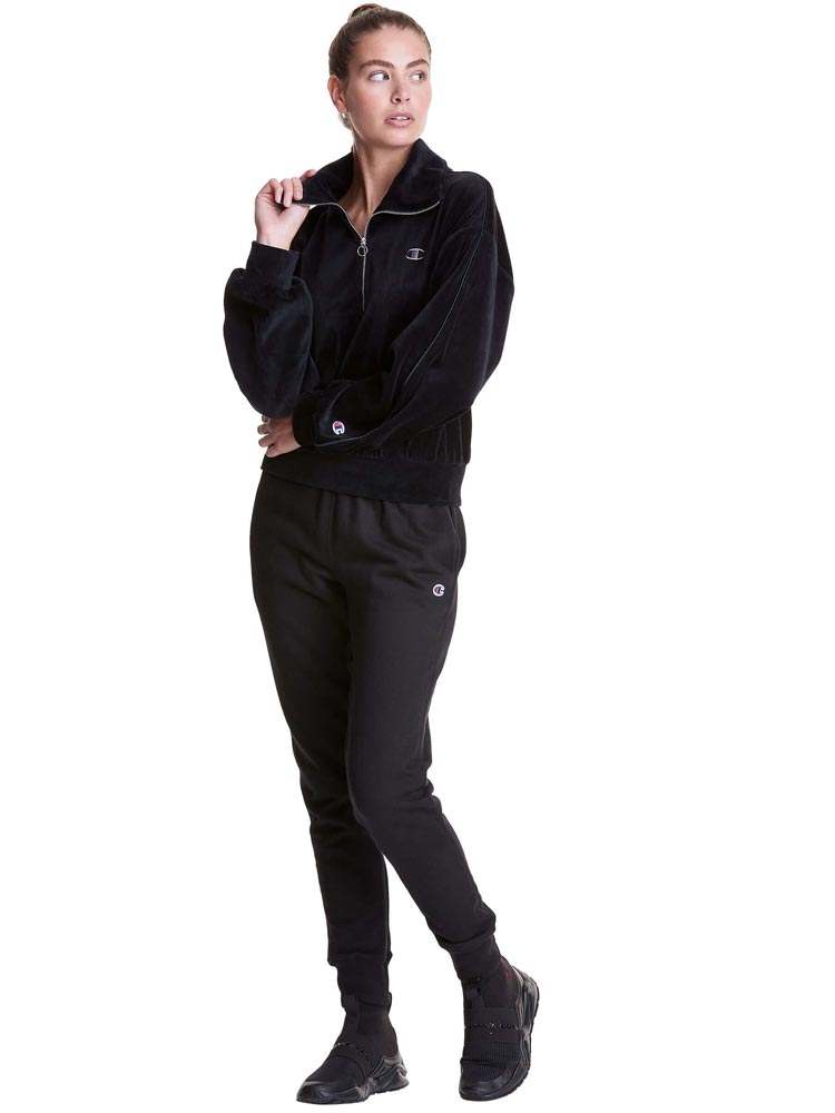 Polera para Mujer CHAMPION WL9325586404 VELOUR 1/4 ZIP W/ SATIN T 003